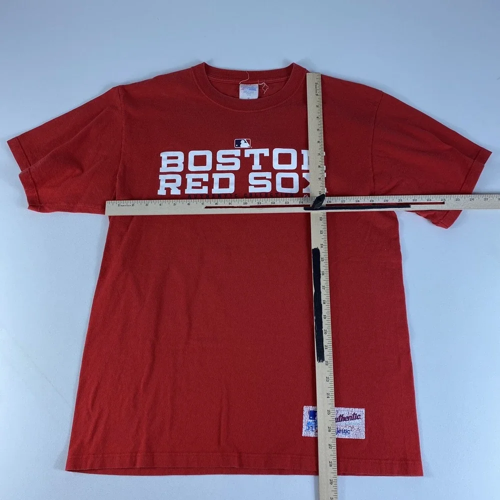Vintage Boston Red Sox T-Shirt Mens Medium Red MLB Baseball Majestic Tee - Picture 6 of 11